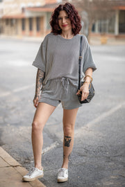 Pure Comfort Black & White Short Set