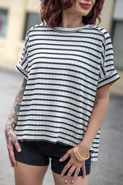 Comfy Cutie White & Black Top