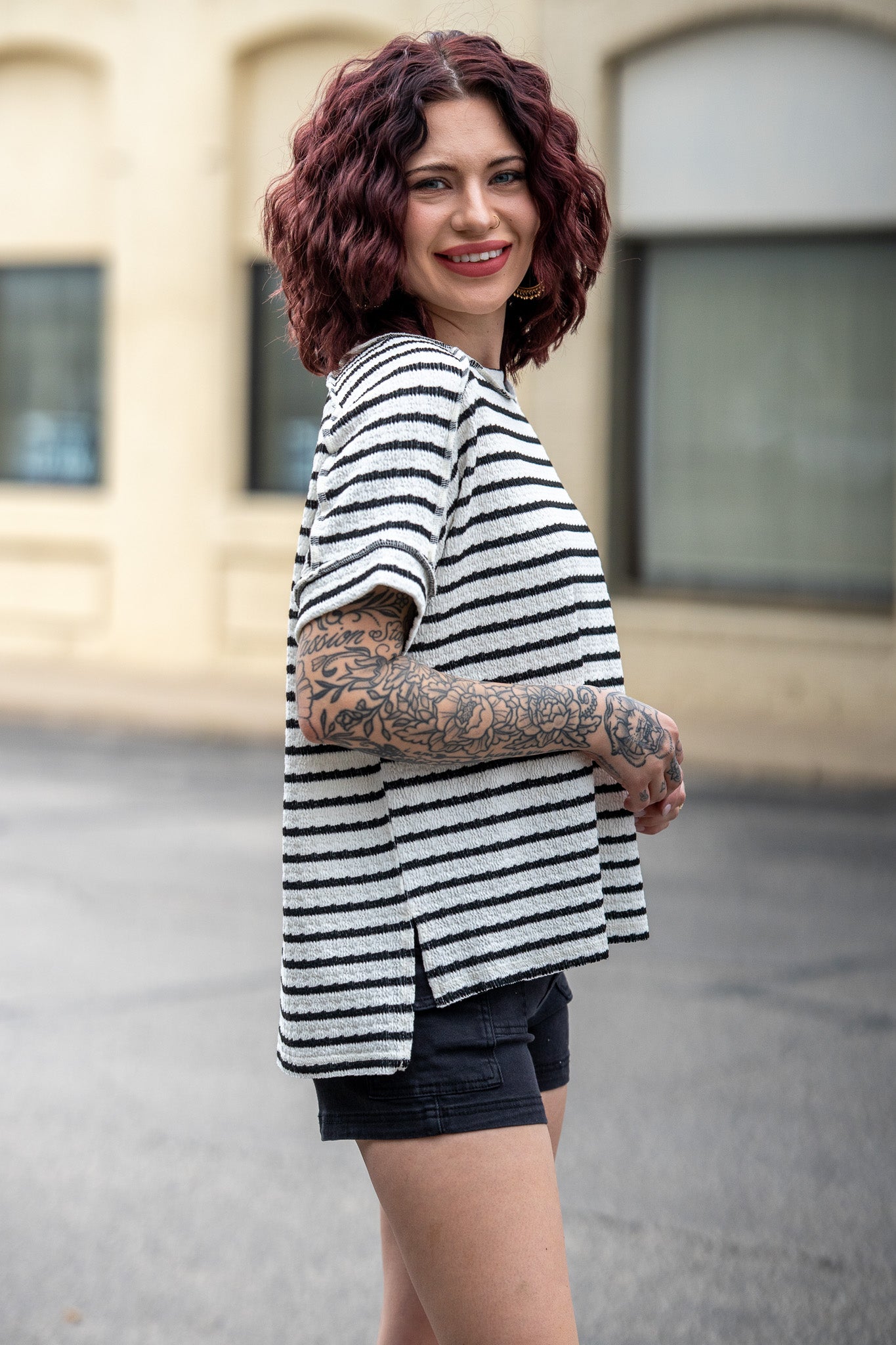 Comfy Cutie White & Black Top