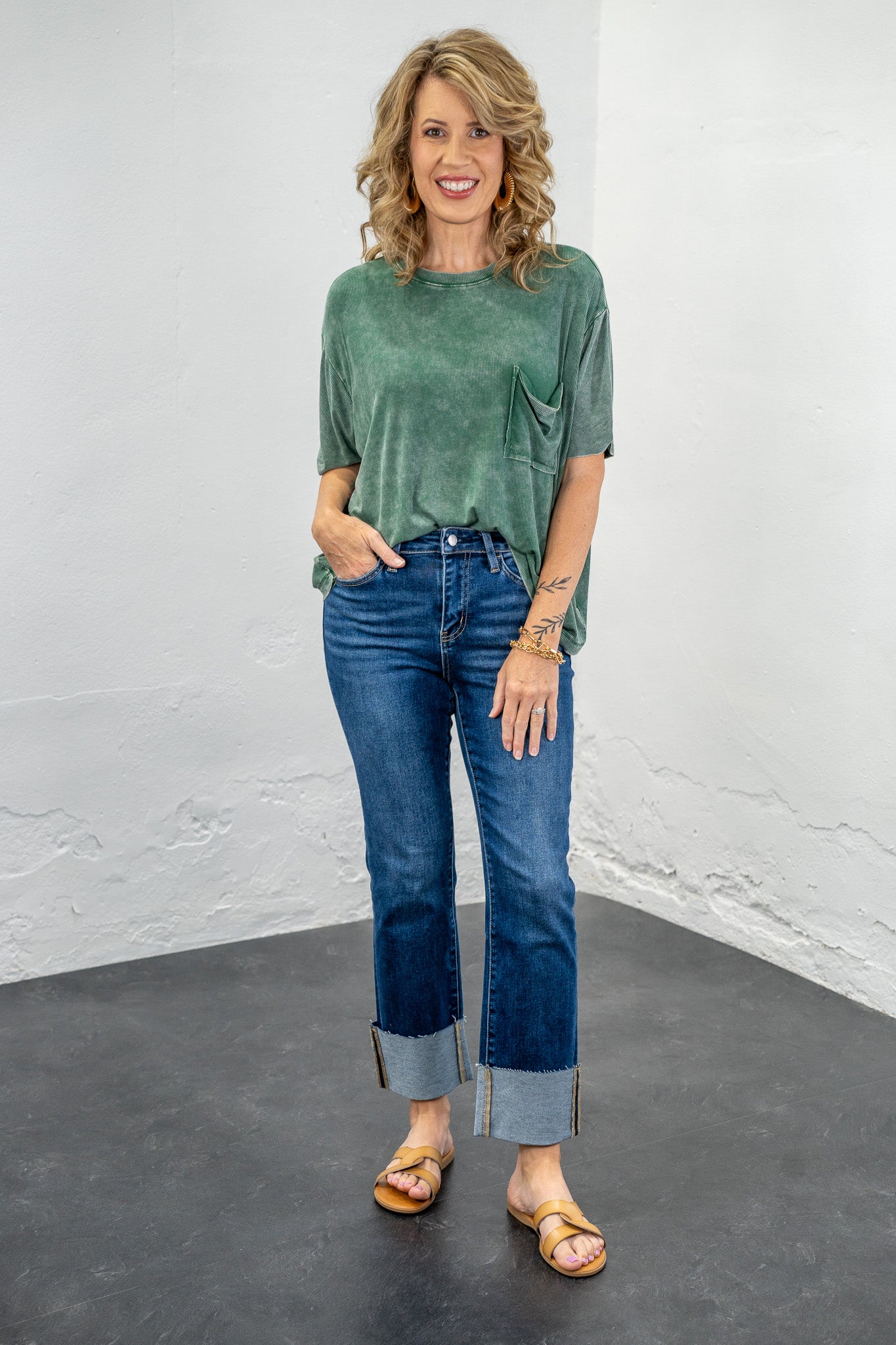 Sway With Me Green Boyfriend Tee