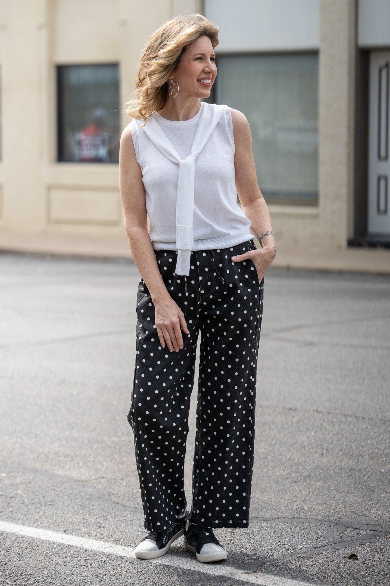 Lynn Ivory Sailor Collar Top