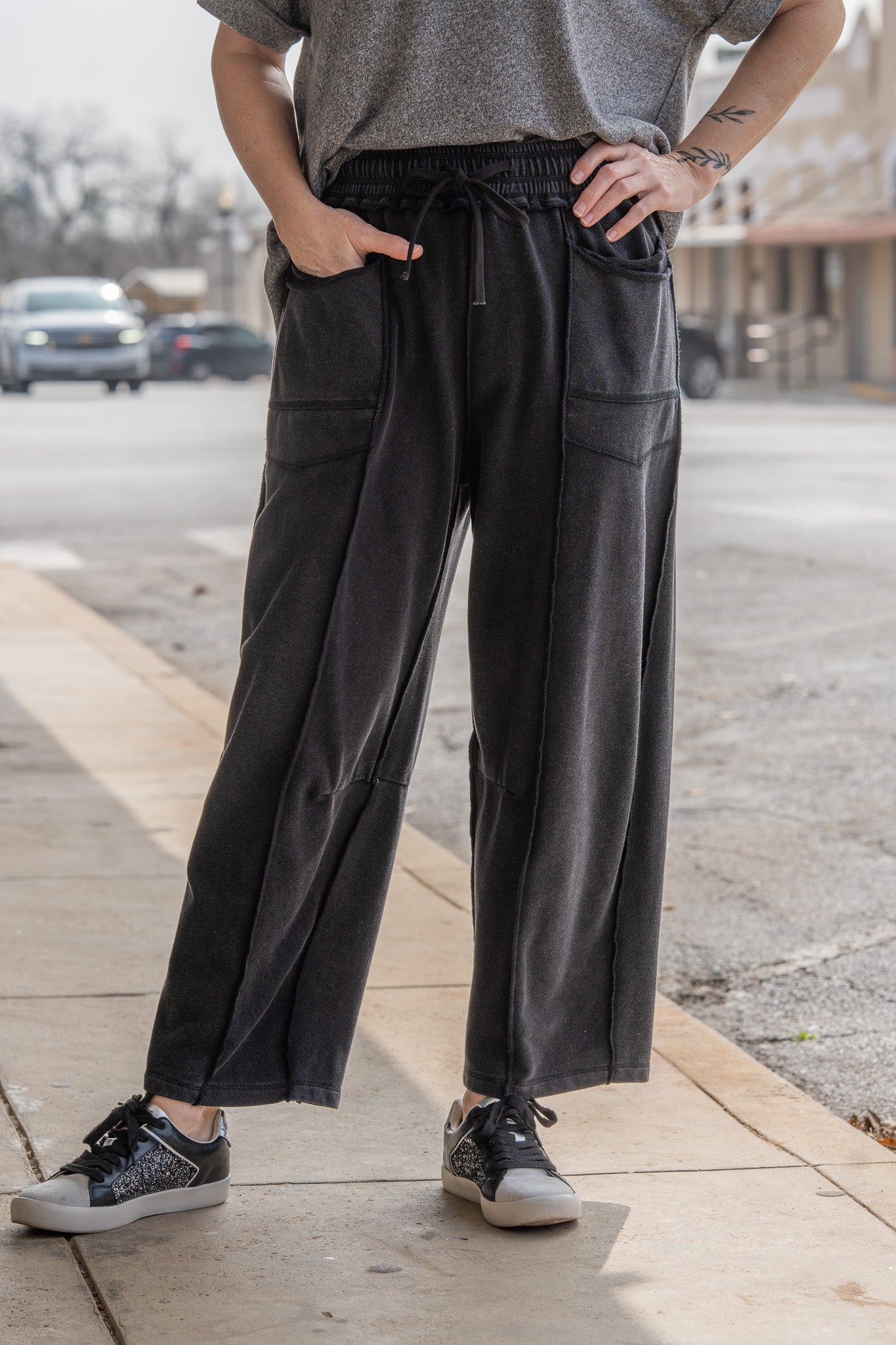 Make Your Move Ash Black Pants