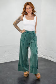 Lara Mineral Wash Cotton Pants