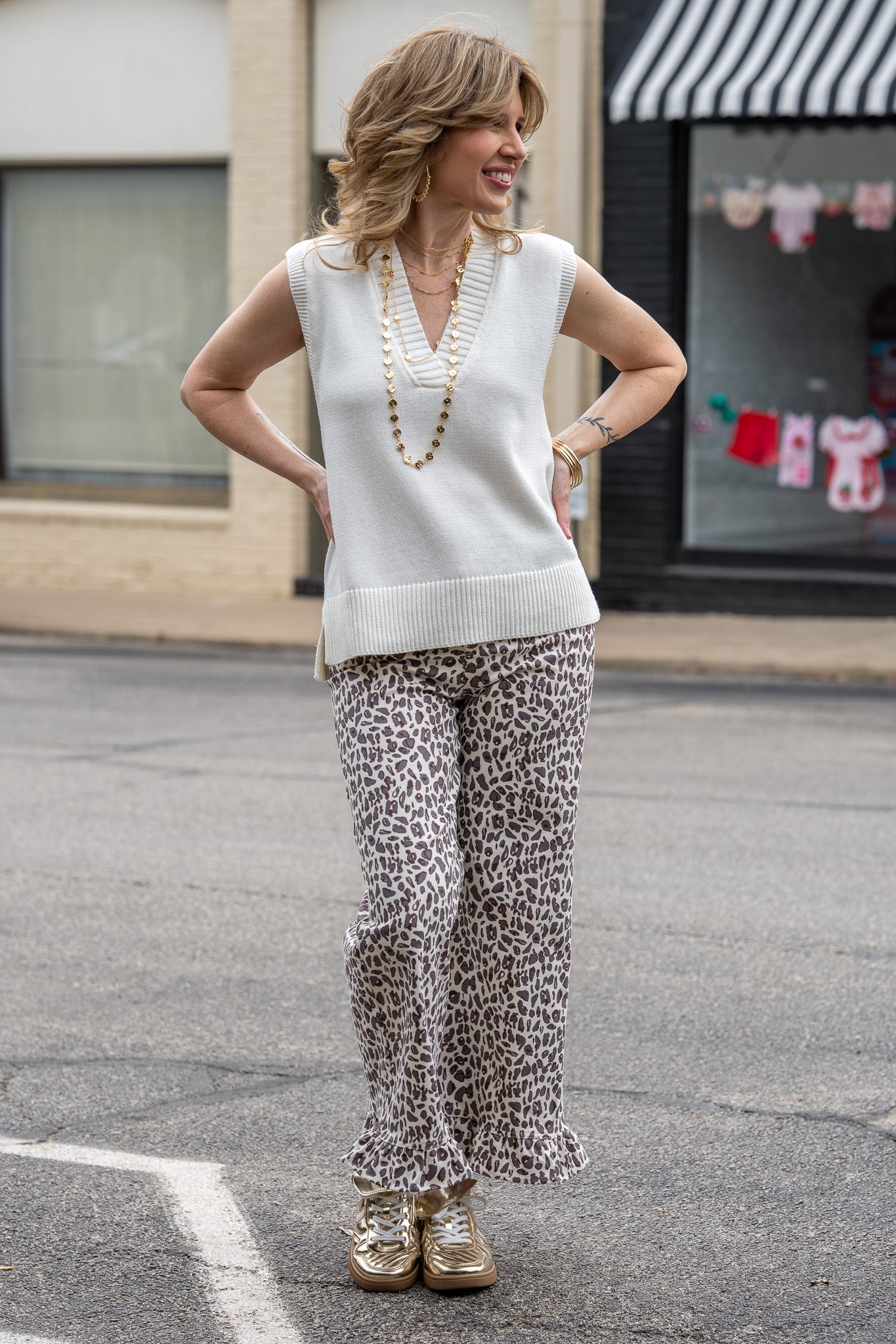 Lydia Spotted Ruffle Pants