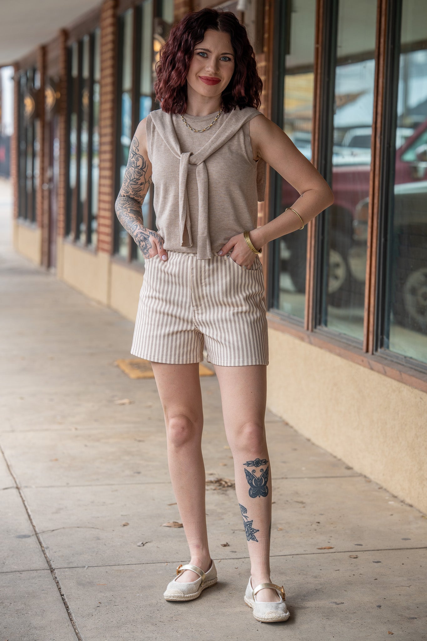 Emily Tan Striped Shorts