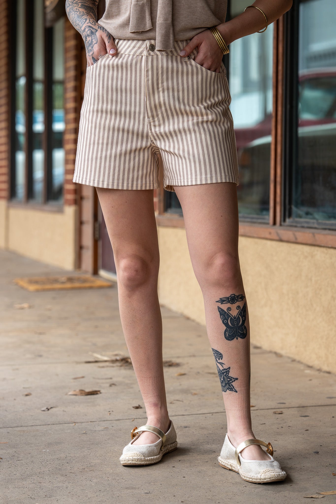 Emily Tan Striped Shorts