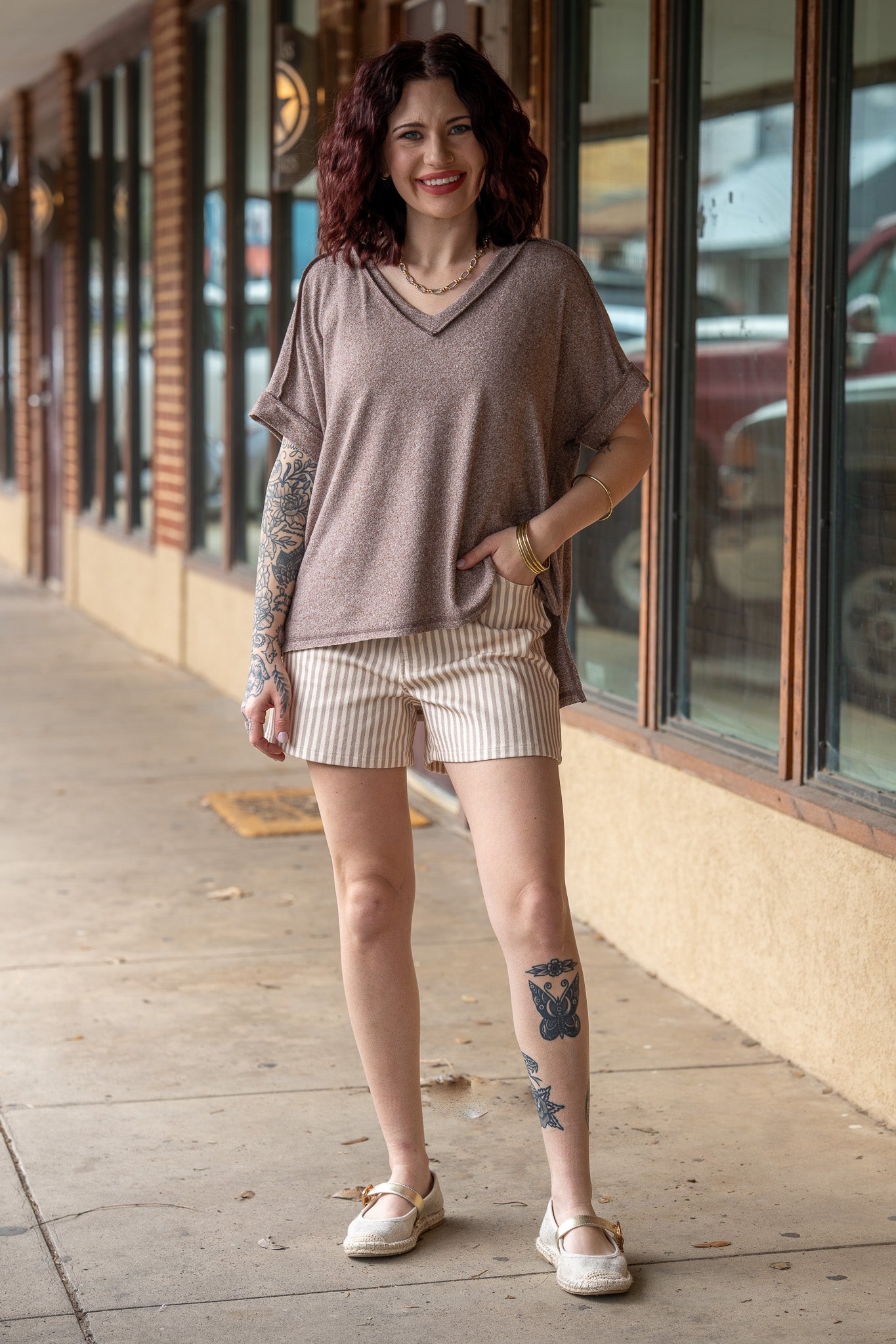 Must Have Cocoa Hacci V-Neck