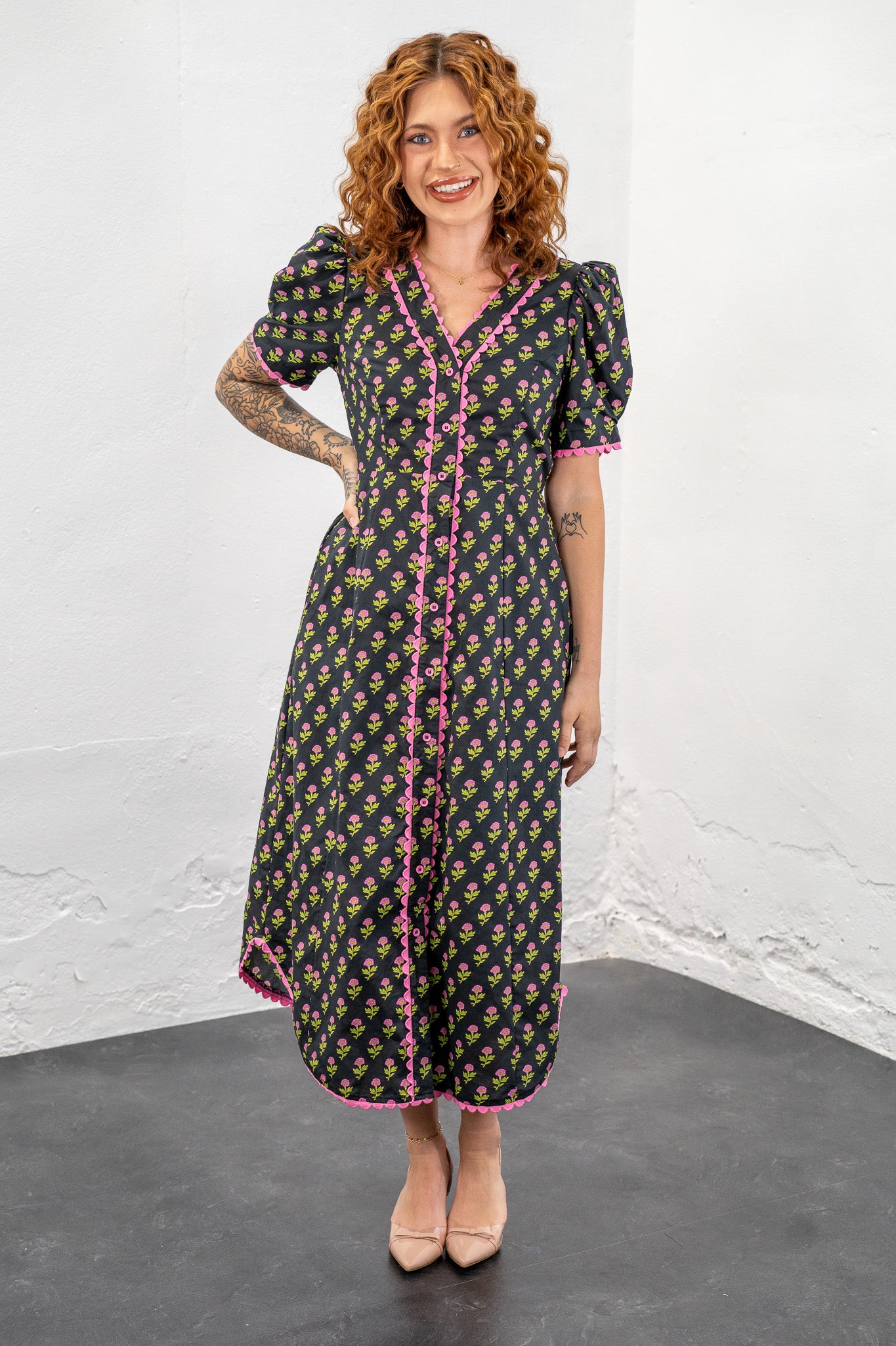 Emilee Floral Midi Dress