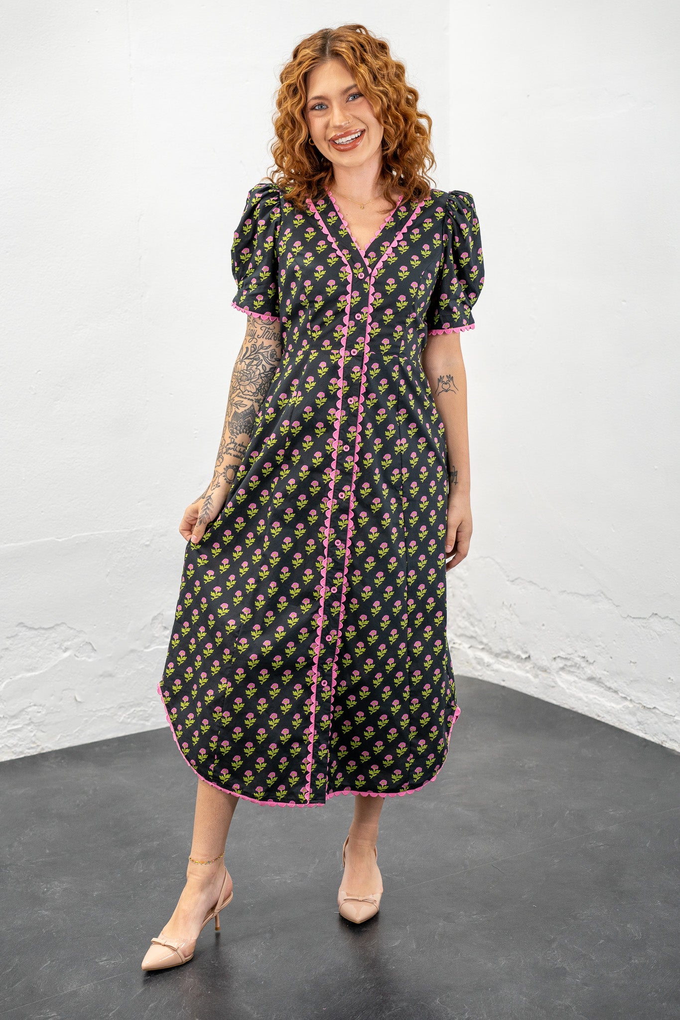 Emilee Floral Midi Dress