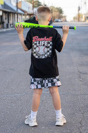 Junior League Black Baseball Tee