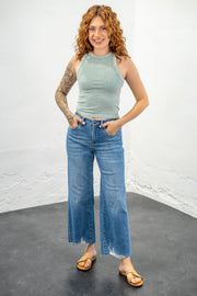 Smooth Moves Blue Grey Ribbed Tank