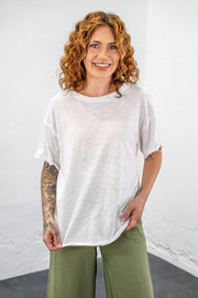 Pure Ease White Crew Neck Top