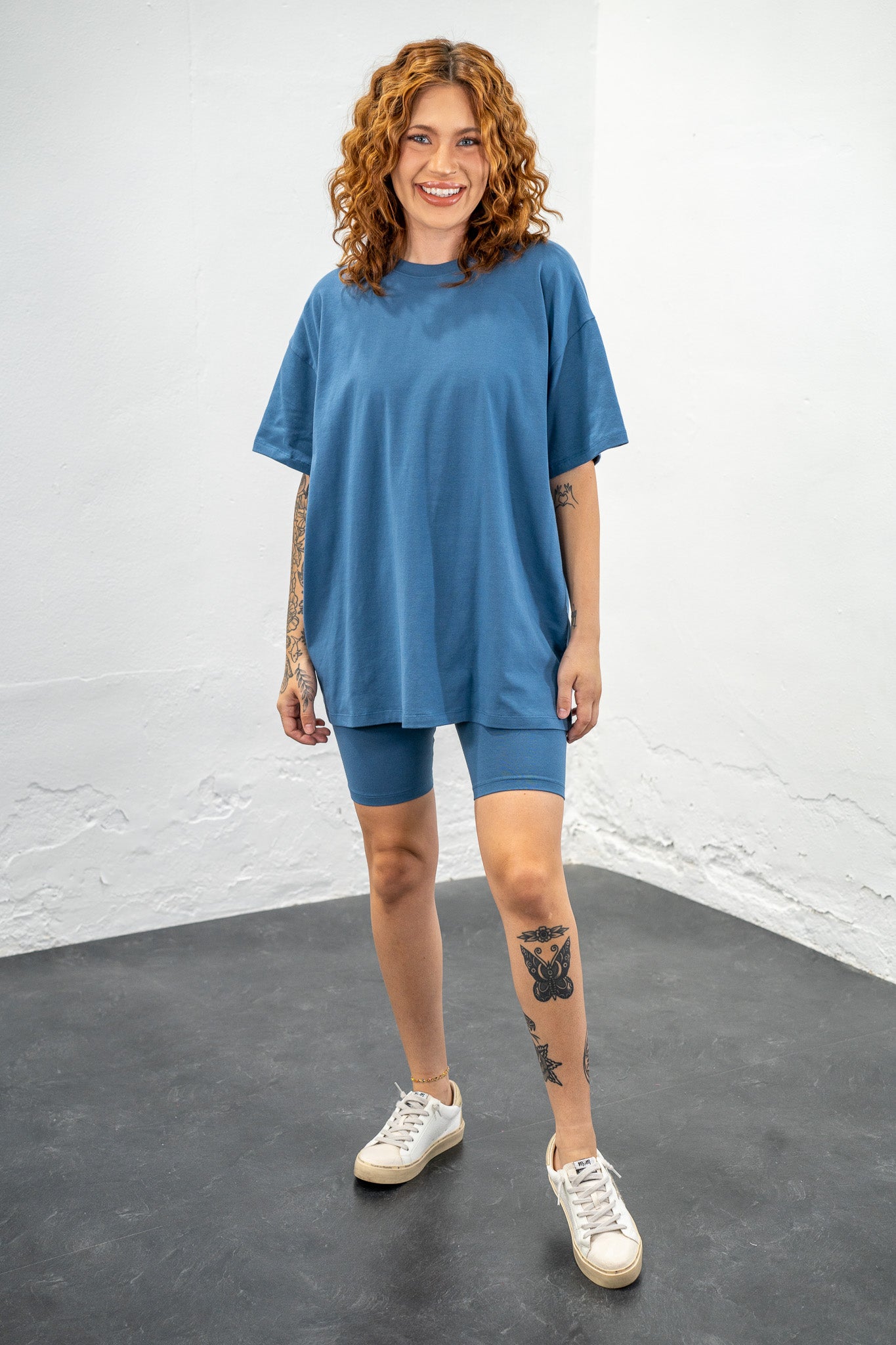 Everyday Comfort Dusty Blue Biker Short Set