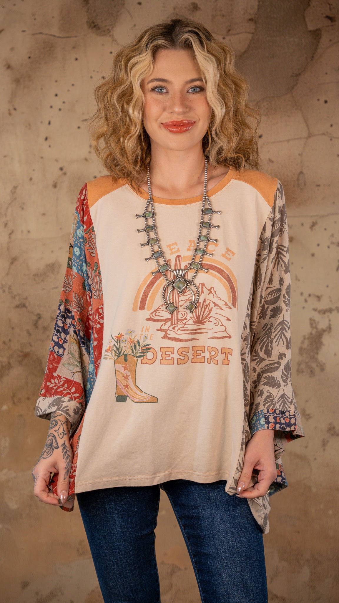 Peace In The Desert Poncho Top