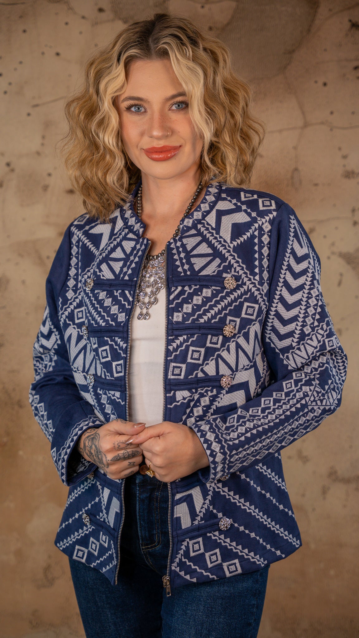 Danika Embroidered Sailor Button Jacket *Final Sale*