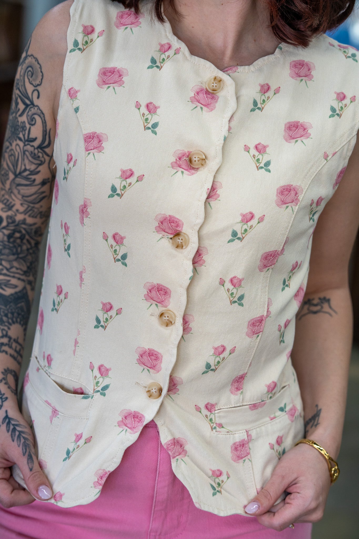 Pippa Rose Scalloped Vest - Final Sale!