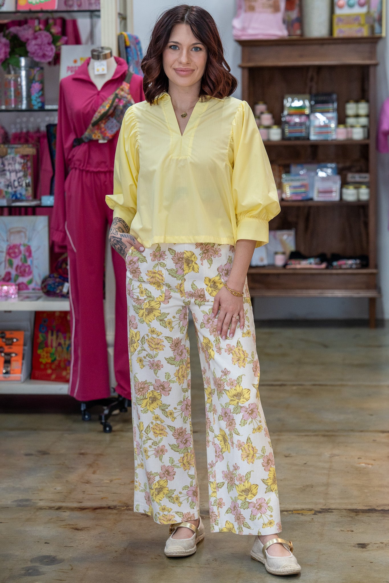 Buttercup Blush Floral Pants