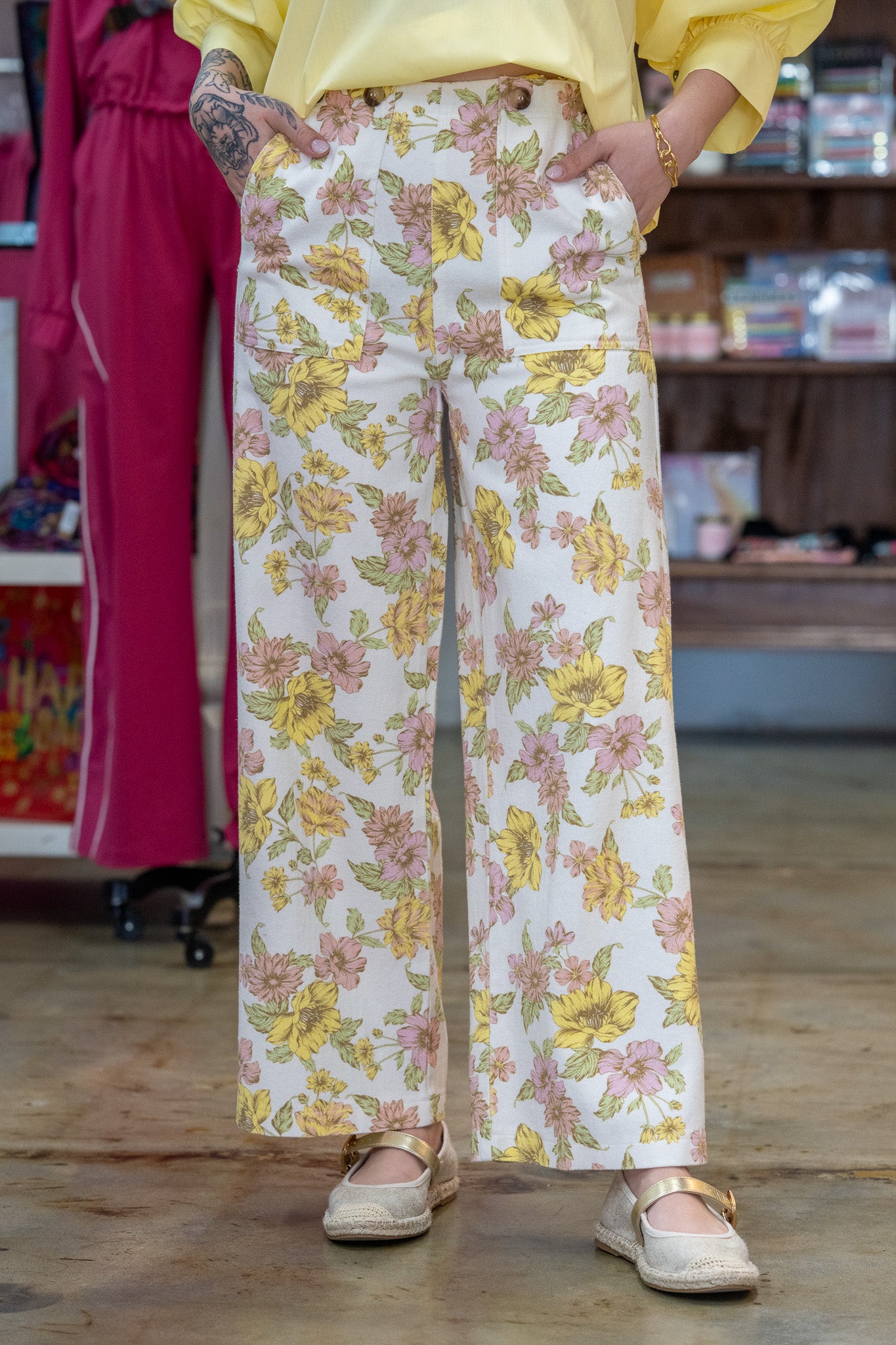 Buttercup Blush Floral Pants