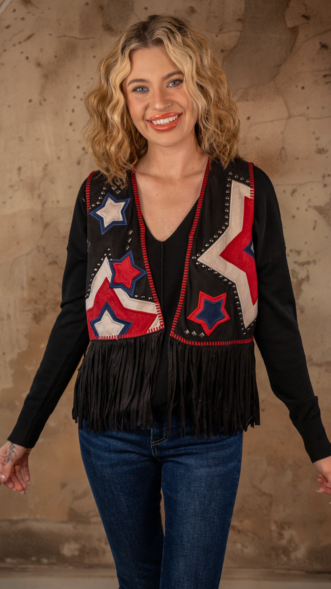 Ready Set Rodeo Embellished Vest *Final Sale*