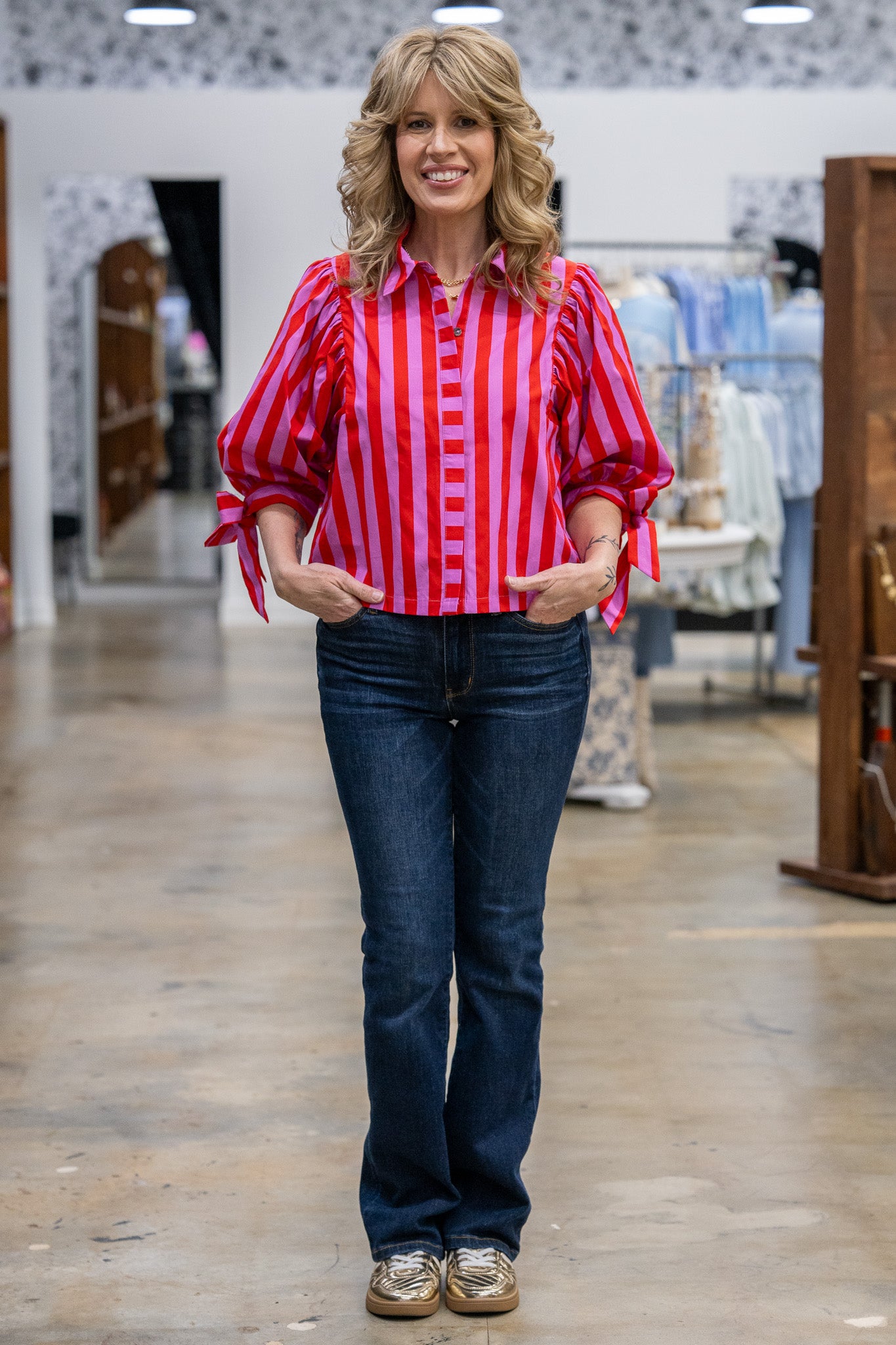 Color Crush Red & Pink Top