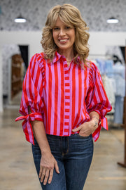 Color Crush Red & Pink Top