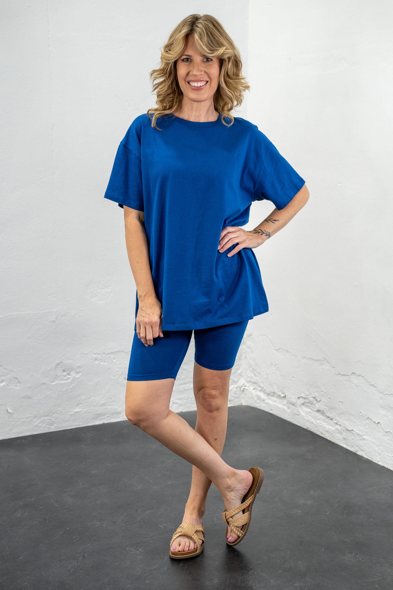 Everyday Comfort Light Navy Biker Short Set