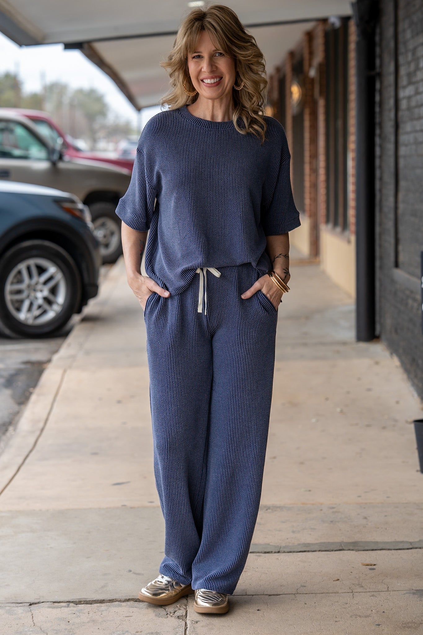 Elevated Comfort Navy Pant Set