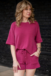 Pure Comfort Maroon Short Set