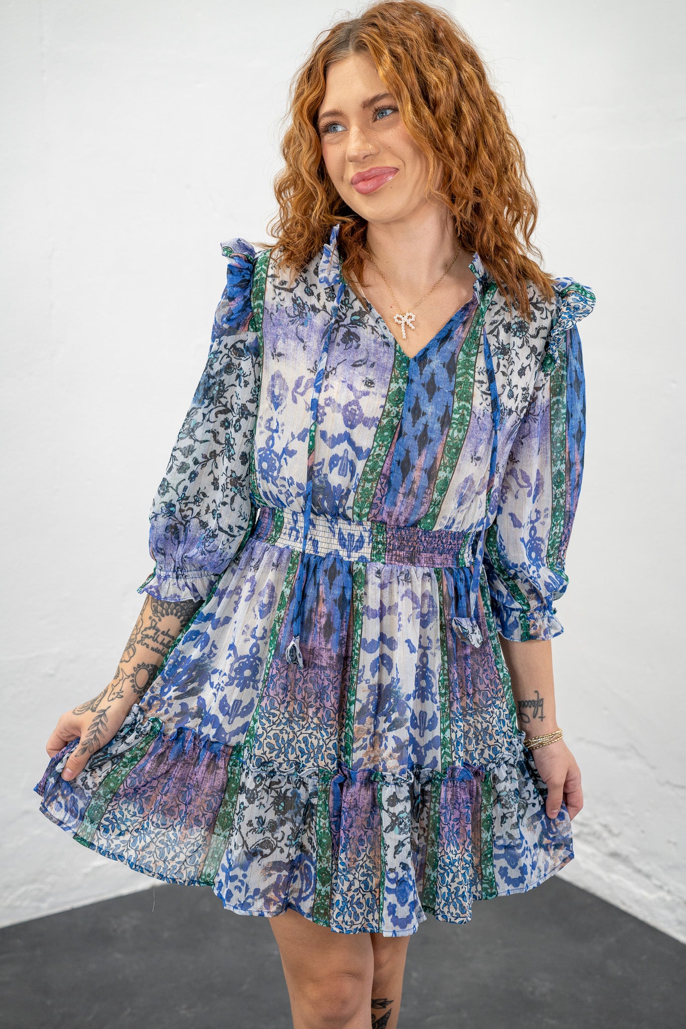 Kimberlee Blue Mix Dress - Final Sale!