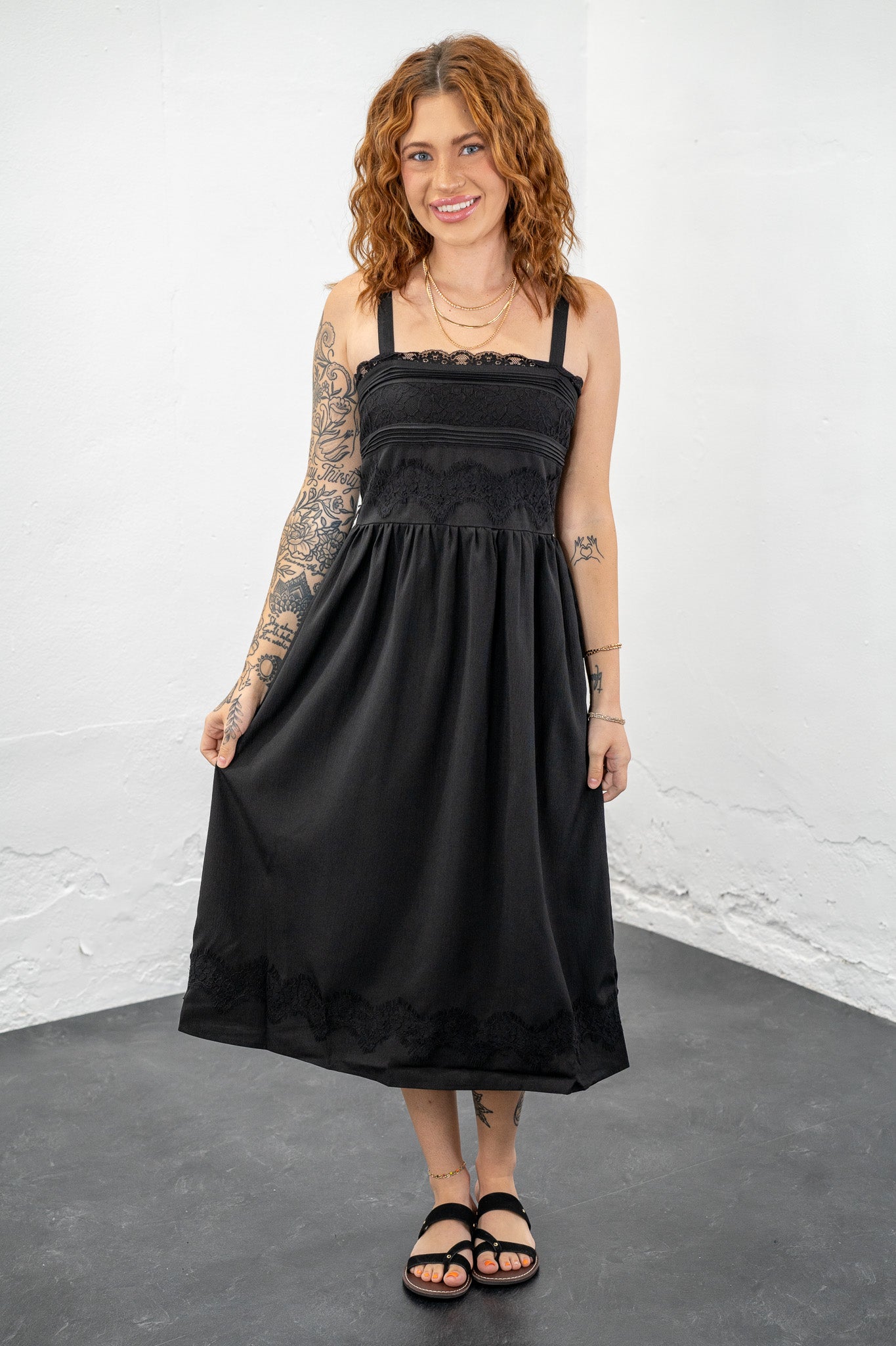 Claudia Black Lace Dress - Final Sale!