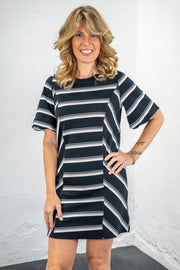 Kaye Black Striped Dress - Final Sale!
