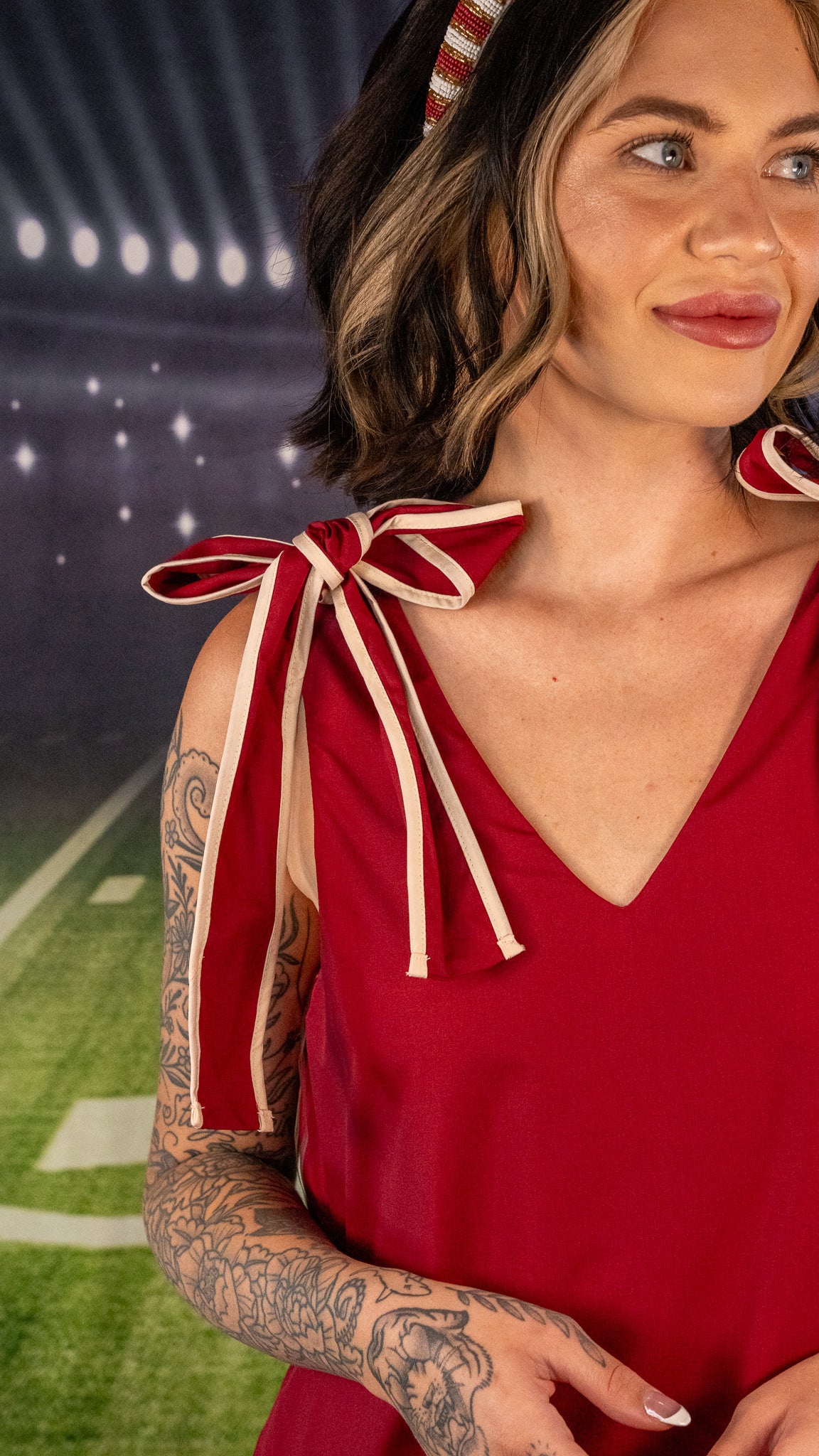 Stadium Lights Bow Dress