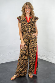 Sonia Leopard & Red Pant Set - Final Sale!