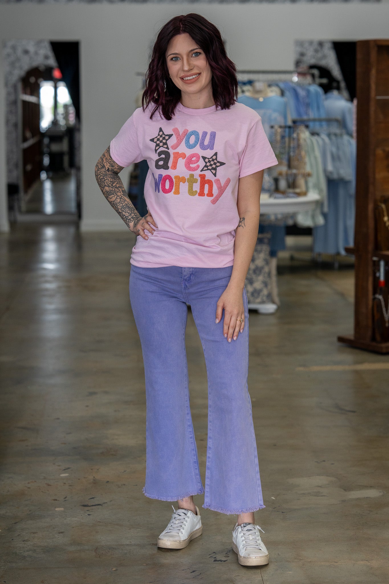 Alix Dusty Lavender Cutoff Pants
