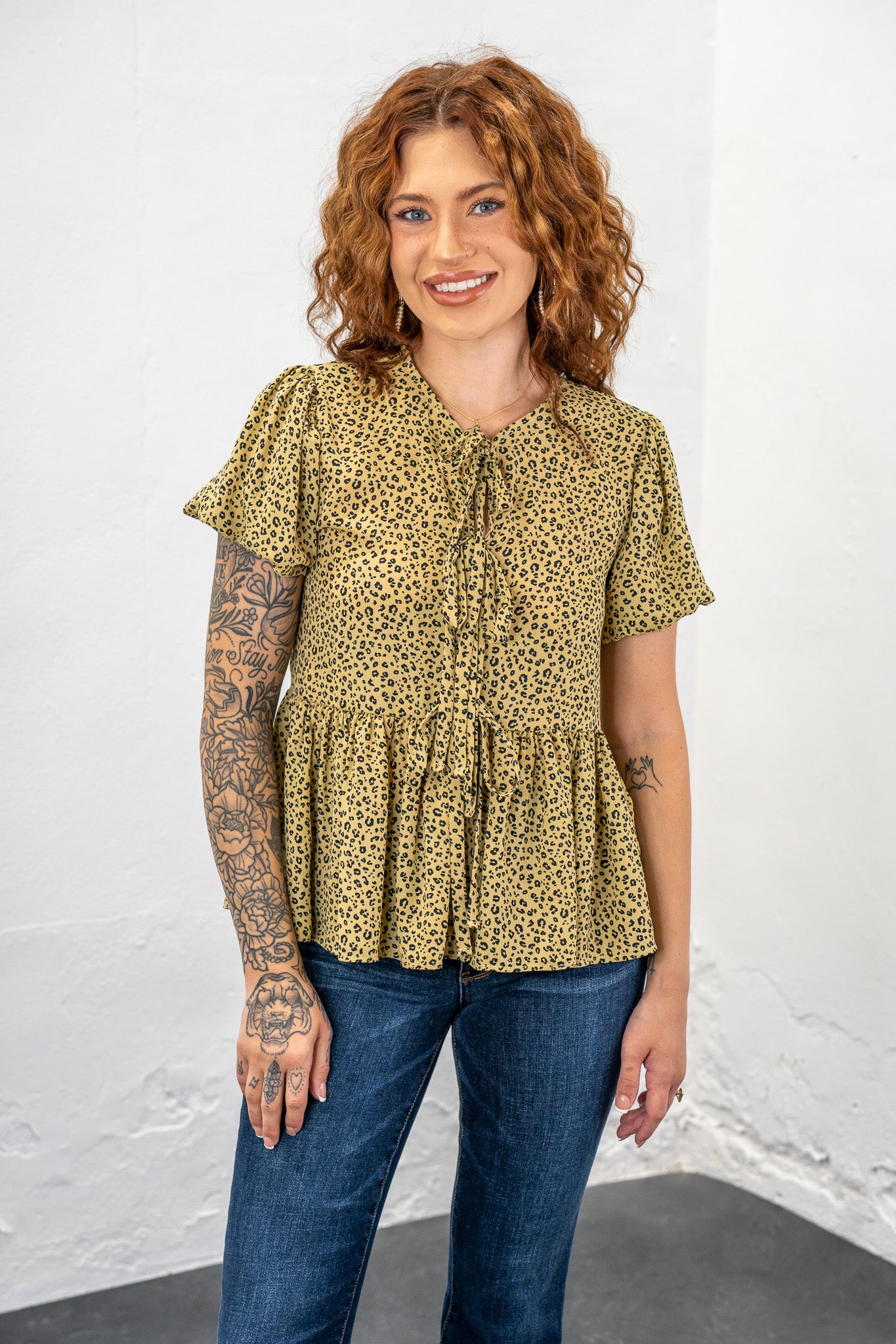 Savanna Shade Leopard Bow Top