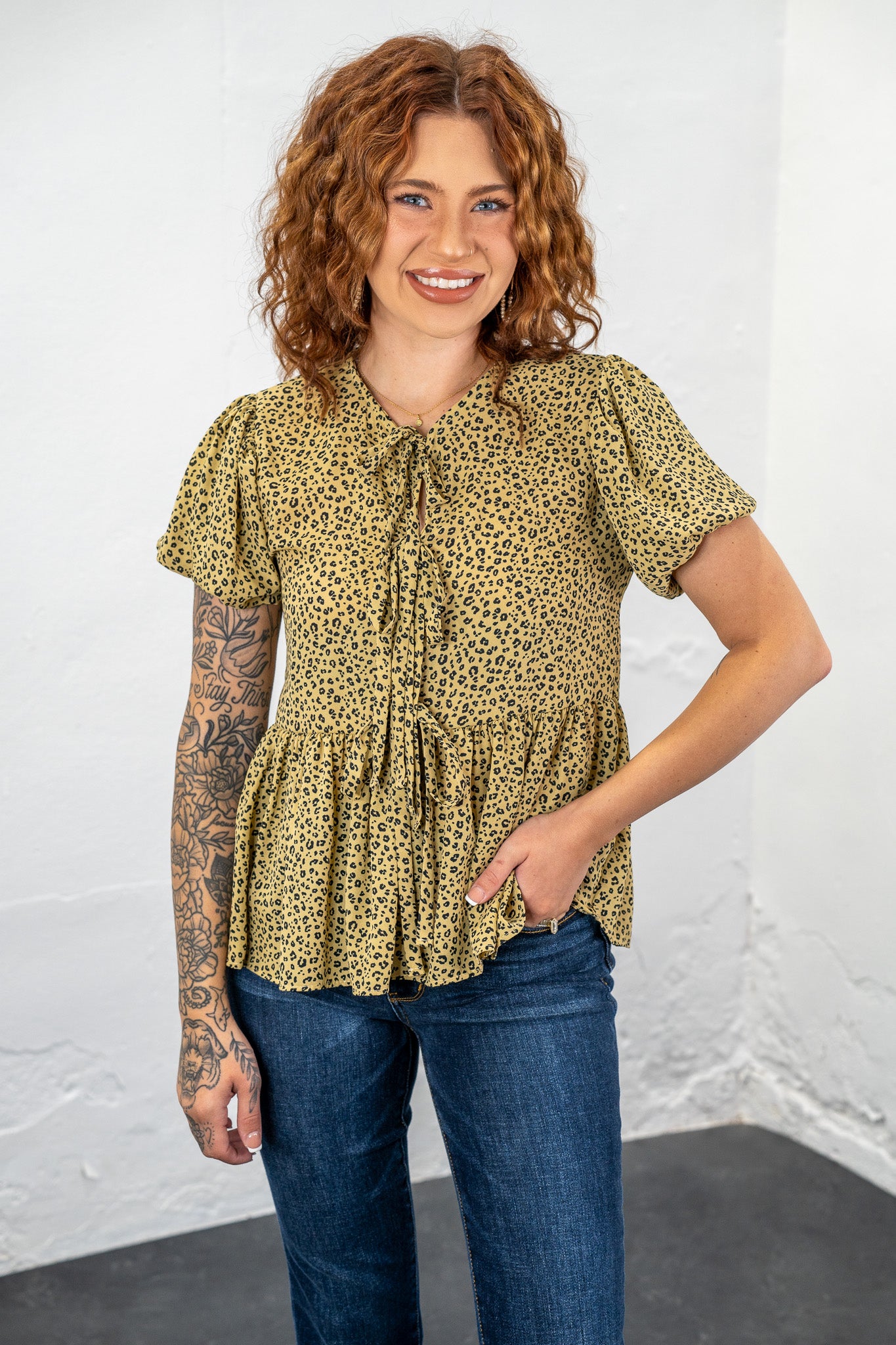 Savanna Shade Leopard Bow Top