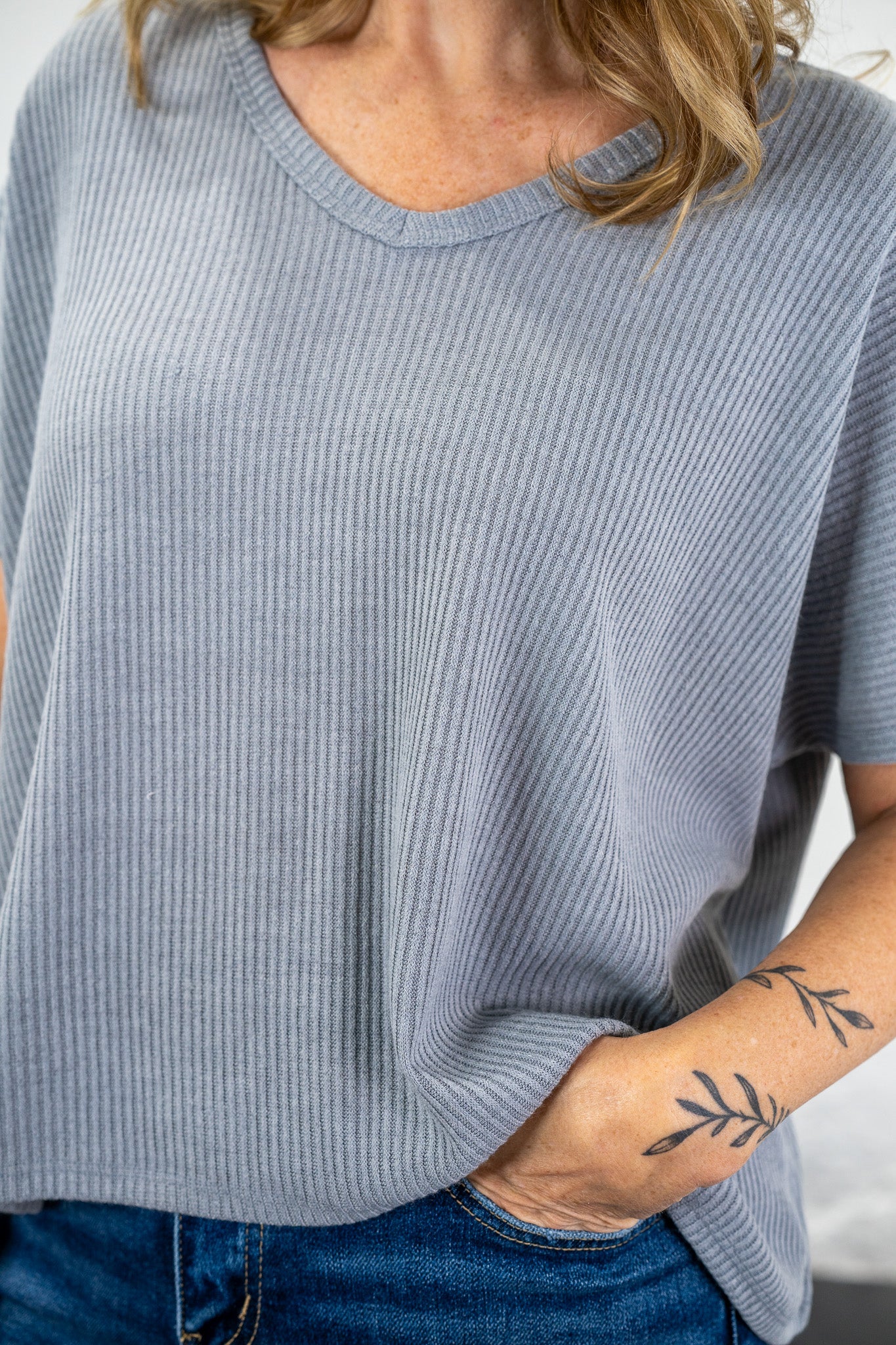 Elise Grey Top