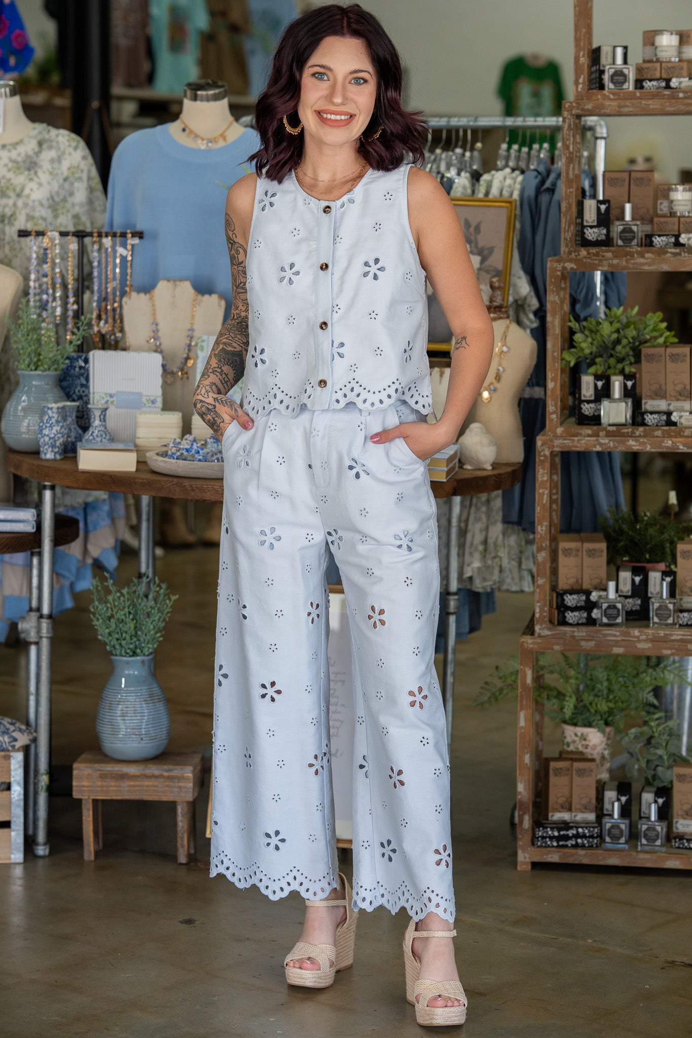 Blue Skies Forever Pants Set