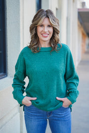 Ella Green Ribbed Top