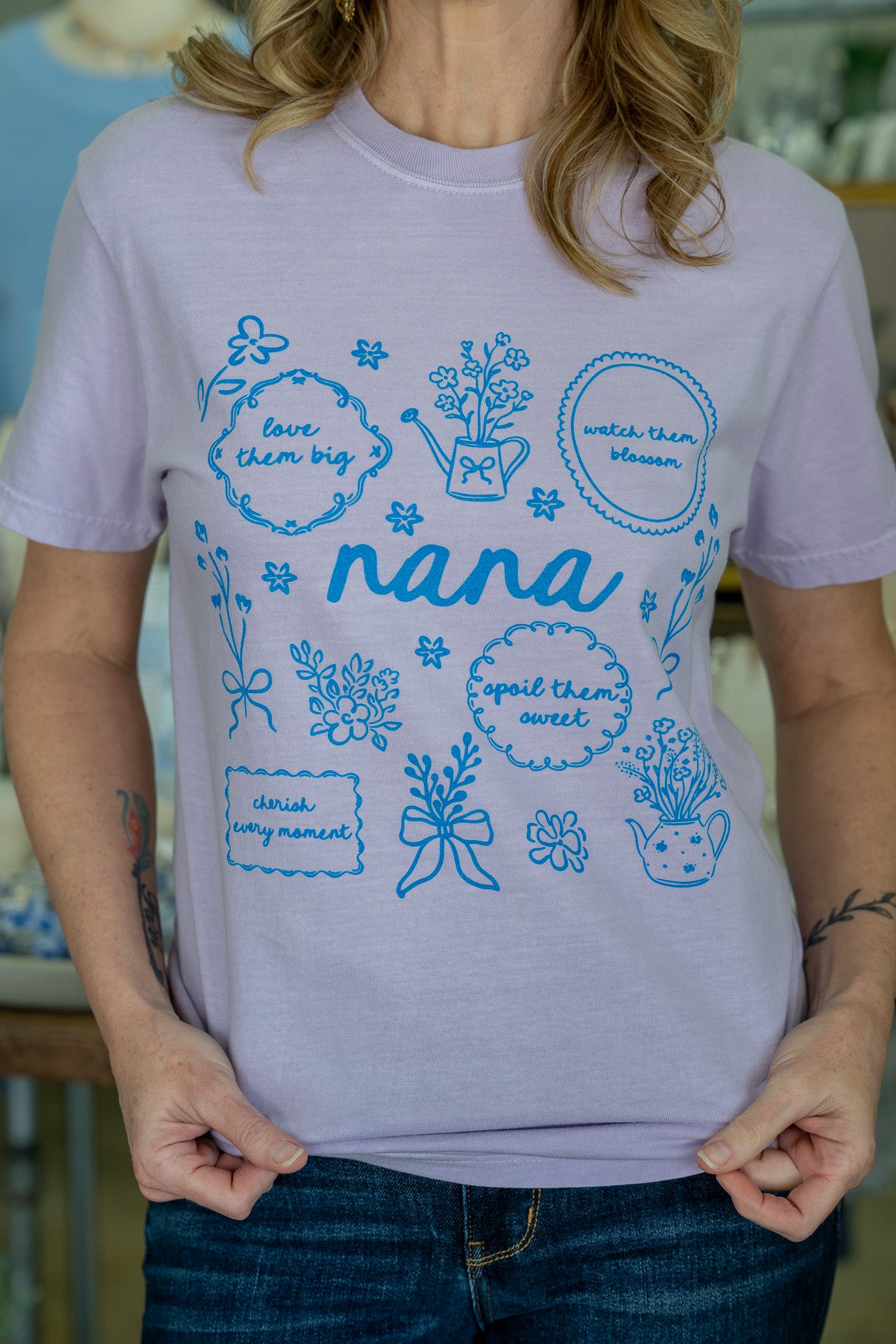 Floral NANA Tee