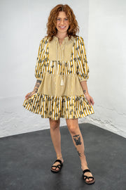 Mercedes Floral Striped Babydoll Dress