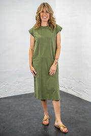 Averie Light Olive Midi Dress