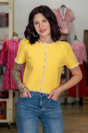 Daydreamer Yellow Button Down - Final Sale!