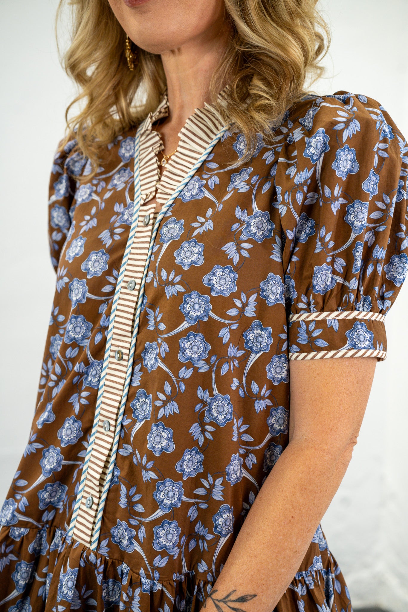 Chelsea Floral & Stripes Dress
