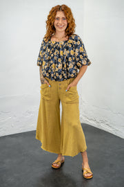 Bethany Butter Yellow Floral Top