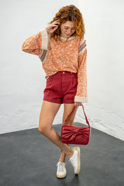 Calyn Garnet Cuffed Shorts