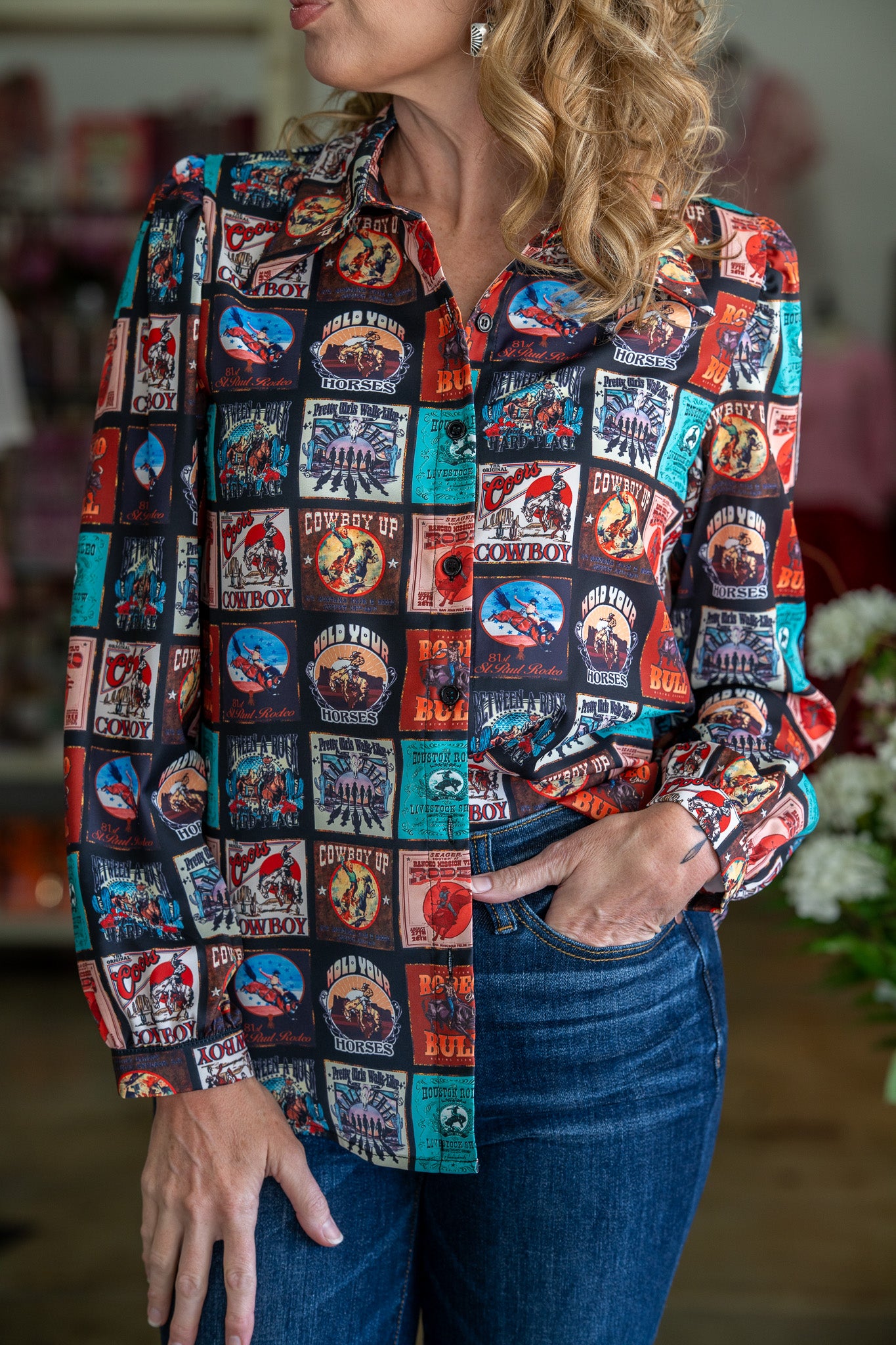 Hold Your Horses Stamps Blouse