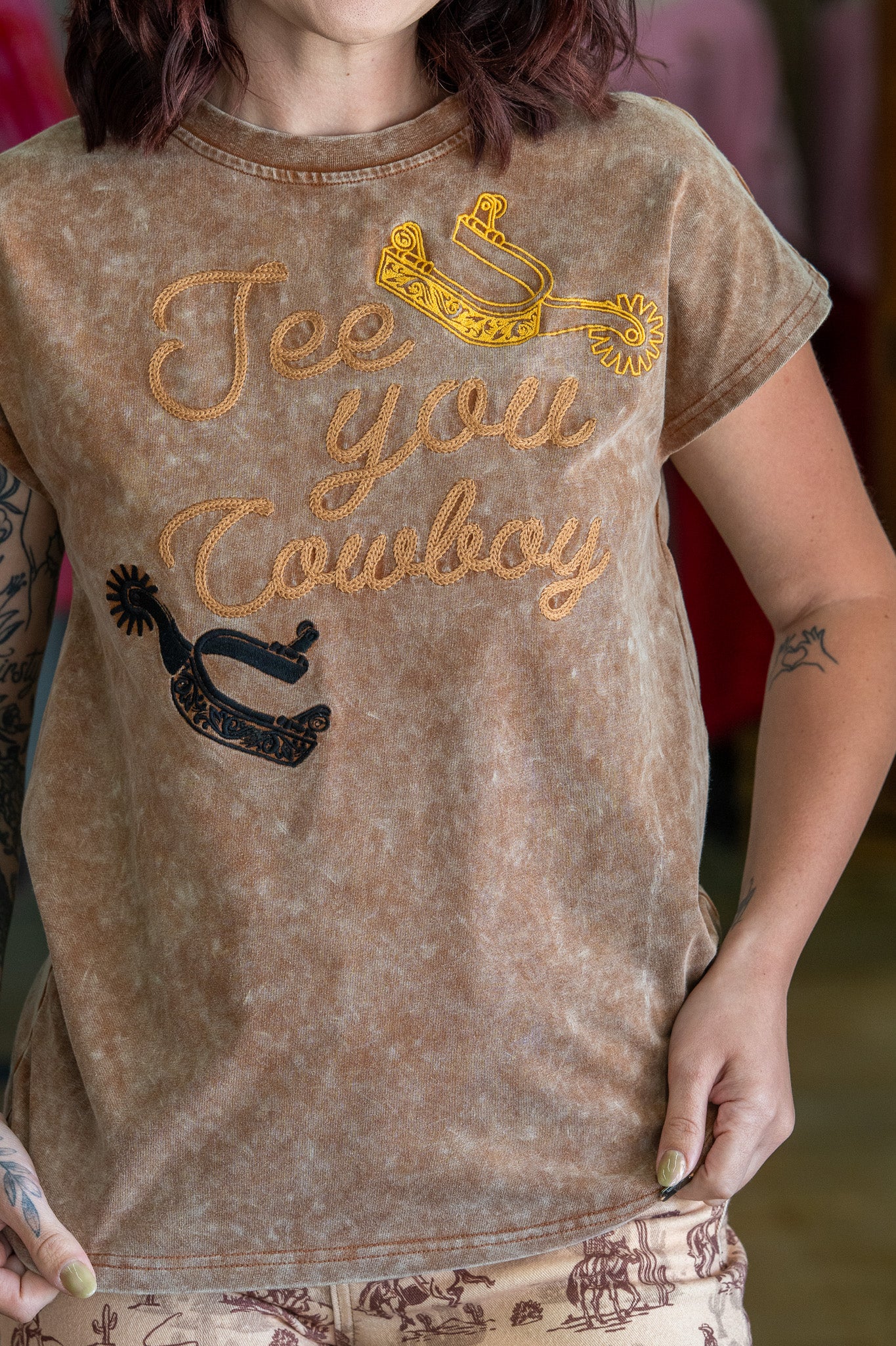 See You Cowboy Mineral Washed Top