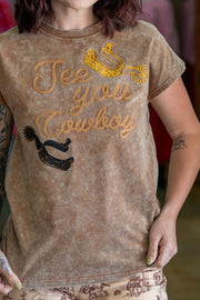 See You Cowboy Mineral Washed Top