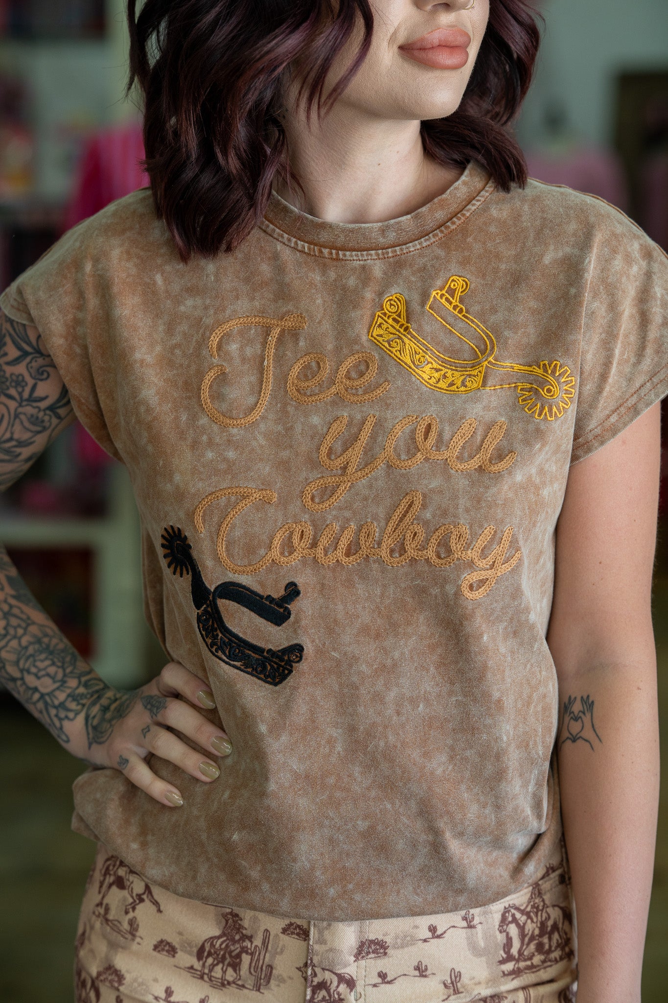 See You Cowboy Mineral Washed Top